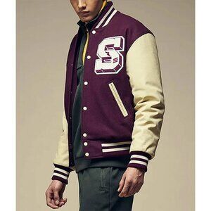 Stadium Varsity Letter Jacket Wool and LEATHER - authentic SMALL Men's